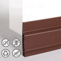 문지방 레이어 도어 드래프트 셀프 접착식 도어 드래프트 스토퍼 방음 방진 날씨 스트리핑, 갈색, 플랫 디, 50mm