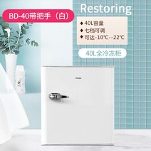 HICON 소형 냉동고 3등급 쾌속형 미니 냉동고 화이트+손잡이40L, 40리터 화이트 빈티지(올냉동), 40리터완전냉동화이트빈티지