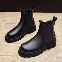 키높이워커 여자 예쁜 워커부츠 새로운 가을 겨울 첼시 부츠 여성 플랫폼 브라운 블랙