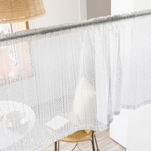 페이지 뜨개 느낌 레이스 바란스 커튼(140x45)+압축봉