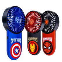 MARVEL MINI FAN 마블 미니팬 선풍기 휴대용 핸디형 손 3단계 바람 세기, 캡틴아메리카