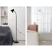 플로어램프 장조명 거실 조명 스탠드 floorlamp 밝기 조절 장스탠드 간접 버섯 키큰, 벨라 장스탠드(블랙)+LED볼전구숏타입(주광색