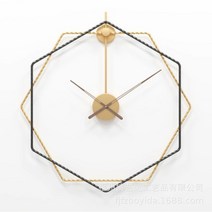 수입인테리어벽시계 건전지벽시계 대형벽걸이 무소음 북유럽, 블랙 골드 80 cm