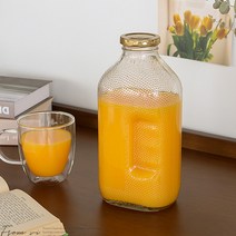 델몬트 쥬스병 빈티지 유리병 훼미리쥬스 레트로 물병 주방용기 그릇/옛날물병, 물병 180ml