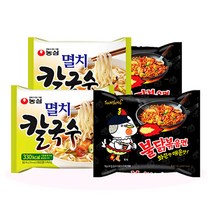 불닭볶음면X멸치칼국수 불닭 장칼국수 JMT 꿀조합, 불닭볶음면X2개+멸치칼국수X2개, 1세트