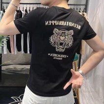 urkoteer반팔티셔츠 남성 여름 호랑이자수상의cx-47