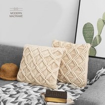 다이아 쿠션 45x45 만들기 DIY 키트 마크라메 재료, 다이아 쿠션 (45x45)