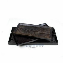 옻칠 원목 트레이(옻칠 후식쟁반 중) 31 x 17 우드쟁반 손님대접, 단품