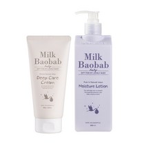 밀크바오밥 베이비 딥 케어 크림 160g+베이비 모이스처 로션 500ml, 단품없음