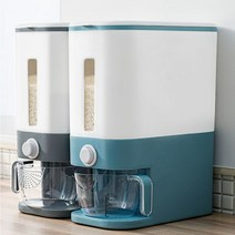 별빛 원터치 진공쌀통 잡곡 쌀보관통 잡곡통 시리얼통 쌀보관통, 파란