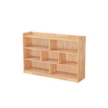 저층 원목교구장 미술 유치원 학원 수납장, 후면패널X 10칸 오크