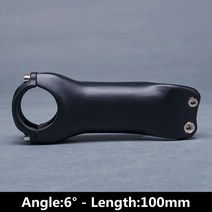 스템 블랙 매트 카본 스템 6/17 도 자전거 318mm 핸들 바 MTB 부품 60/70/80/90/100/110/120/130mm, 05 6 Degree 100mm