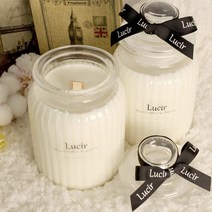 루시아 소이캔들 주문제작 1000ml, 스모크리스심지2개, 클린코튼