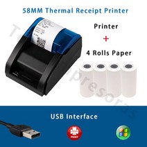 PDA 피디에이 스캐너 5mm 2 "US 블루투스 열 영수증 프린터 US 금전 등록기 POS 시스템 슈퍼마켓 P iO, 02 USB_02 미국 플러그