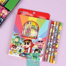 캐릭터연필 짱구 연필 세트 12본 1세트 생일선물 신학기 준비 학용품