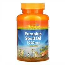 톰슨 호박씨 오일 1000 mg 소프트젤 60정, 1개