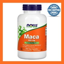 Now Foods 나우푸드 마카 500mg 250배지캡슐 스테아르산 Maca Lepidium Meyenii Stearic Acid