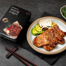 국내산 프리미엄 수제 양념돼지갈비 순한맛(간장맛) 또는 매운맛 500g x 2팩, 순한간장맛