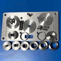 라우터 테이블 인서트 플레이트 wlevel-loc 링 및 라우터 템플릿 부싱 가이드 - 알루미늄 라우터 테이블 톱 인서트 플레이트 키트, 설정