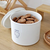 귀여운 간식보관통 Jar 캐니스터 쿠키 커피 밀폐보관, 1개