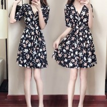 신자언니 나비무늬 여성원피스 여성미니원피스 여성반팔원피