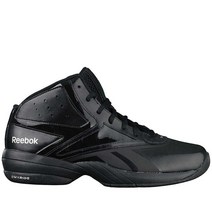 Reebok 리복 버킷 VI 남성용 농구화 사이즈 10 블랙/블랙 스니커즈