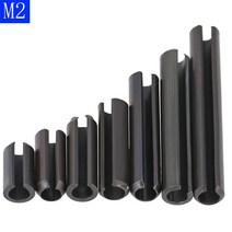 분할 핀 블랙 카본 스틸 스프링 타입 스트레이트 슬롯 맞춤 맞춤 셀락, m2x20mm-100pcs