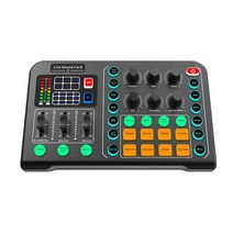 디제잉 V8 오디오 믹서 사운드 테이블 USB 외장 헤드셋 마이크 웹캐스트 라이브 방송 카드 전문 DJ 장비, 2.M6