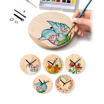 민화샵 무브먼트 무소음 시계 조립 색칠 만들기 세트, 모란 품은 닭