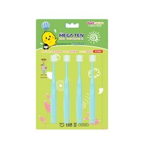메가텐 럭스360 유아 어린이 아기 칫솔 4개입, 2단계(25~48개월) 플레인 4P, 1개, 4개