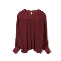 가오리블라우스 오텔레스 여성의류 할인점 가을 털 수염 패치워크 클래식 드리우다 드레이프 슬림핏 2023522908