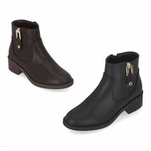 ELCANTO 마쯔 여성 사이드 지퍼 디테일 앵클 부츠 4.5cm LCWA21M34V 292157