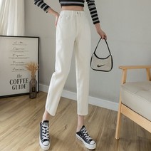 데님배기팬츠 키 작은 사람 봄계절 여성 스타일리쉬 뒤 밴딩 베이지칼라 8부 카고 바지 슬림핏 XS 4785596175