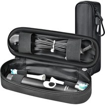 Oral-B Pro 1000 2000 3000 3500/과 호환되는 전동 칫솔 여행용 케이스/Philips Sonicare ProtectiveClean 4100 6100 5100, 검은색