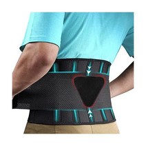 FEATOL Back Brace for Lower Pain Back Support Belt Women Men Breathable with Lumbar Pad Lower Pain R, Large/X-Large (Pack of 1), 블랙.