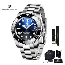 30대 남자시계 명품 럭셔리 쿼츠 시계 PAGANI DESIGN- 40mm 자동 남자 기계식 손목 100m 방수 스테인레스 스틸 Reloj Hombre