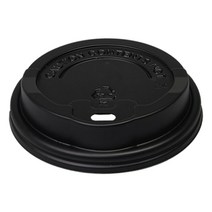 테이크아웃용품 종이컵뚜껑 10온스 13온스 타공형 검정 100개 (한줄) 12시전주문, 1세트