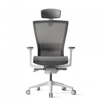 에보니아 클라라 통풍체어 130 화이트바디, 프레임화이트 메쉬그레이