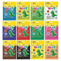 아모스 아이폼 50g 파우치 12색 칼라폼클레이 지퍼백 어린이집 유치원 초등학교 만들기재료 볼클레이 구슬클레이 구슬점토, 빨강, 1개