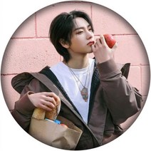 BOYNEXTDOOR KPOP 배지 최신 앨범 WHO! 컨셉 포토 라운드 브로치 핀 미러 키체인 가방 펜던트 리우 재현 팬 선물, Mirror Keychain, SUNGHO 1
