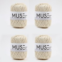[앵콜스] 뮤즈실 MUSE (4볼세트) 가방뜨기 소품실 뜨개실, (##4볼묶음) 803 아이보리베이지