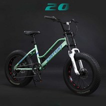 20인치 광폭 마운틴바이크 광폭자전거 입문용 싸이클, 파란색 7단 20인치