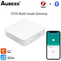 Tuya무선 스마트 게이트웨이 허브 멀티 모드 홈 브릿지 WIFI 블루투스 앱 알렉사 구글 홈용 무선 원격 제어, [03] white Multimode