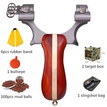 2023년신상 야외 스포츠 스테인레스 스틸 플랫 스킨 투석기 회전 헤드 슈팅 사냥 낚시 정밀 사격, 없음