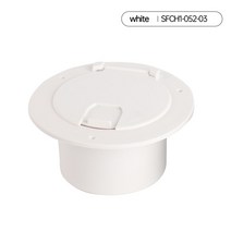 원형 전기 케이블 코드 해치 1 개 5.2 quotO.D. Flange 2.6 quotRV 트럭 보트 요트 캠핑카 용 딥 캐비티 uv 방지, 02 white