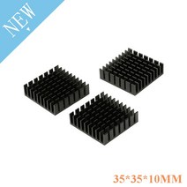 전기라디에이터 방열기 캠핑용라디에이터 5pcs 방열판 35x35x10mm 라디에이터 쿨러 라디에이터 알루미늄 35mmx35mmx10mm 냉각 칩 용 금속 슬롯 353510mm, 02 10개