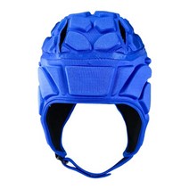 고밀도 에바 럭비 헬멧 소프트 헤드 보호 헤드기어 축구 스크럼 캡 하키 스케이트보드 보호 헬멧, EVA 나일론, 블루 M