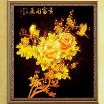 크로스코리아 십자수 프린트패키지-머니트리, 황금화, 1개