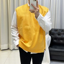 로니케이 비비드 오버핏 PBT 니트 베스트 6color