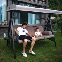 야외 스윙 체어 정원 펜션 흔들 그네 의자 흔들의자 발코니 별장 테라스 벤치0000146, 07 파나마삼인와인(방석2인분 증정)